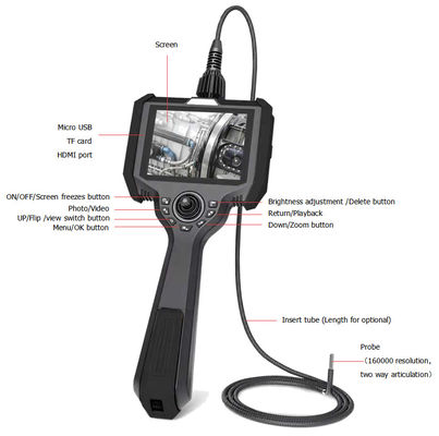 Endoskop Inspeksi Industri Portable 160000 Pixel VH510-18-100