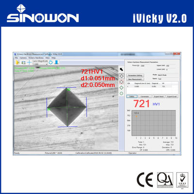 Turret Otomatis Vickers Micro Hardness Tester Dengan Perangkat Lunak Pengukuran MV-1000AC